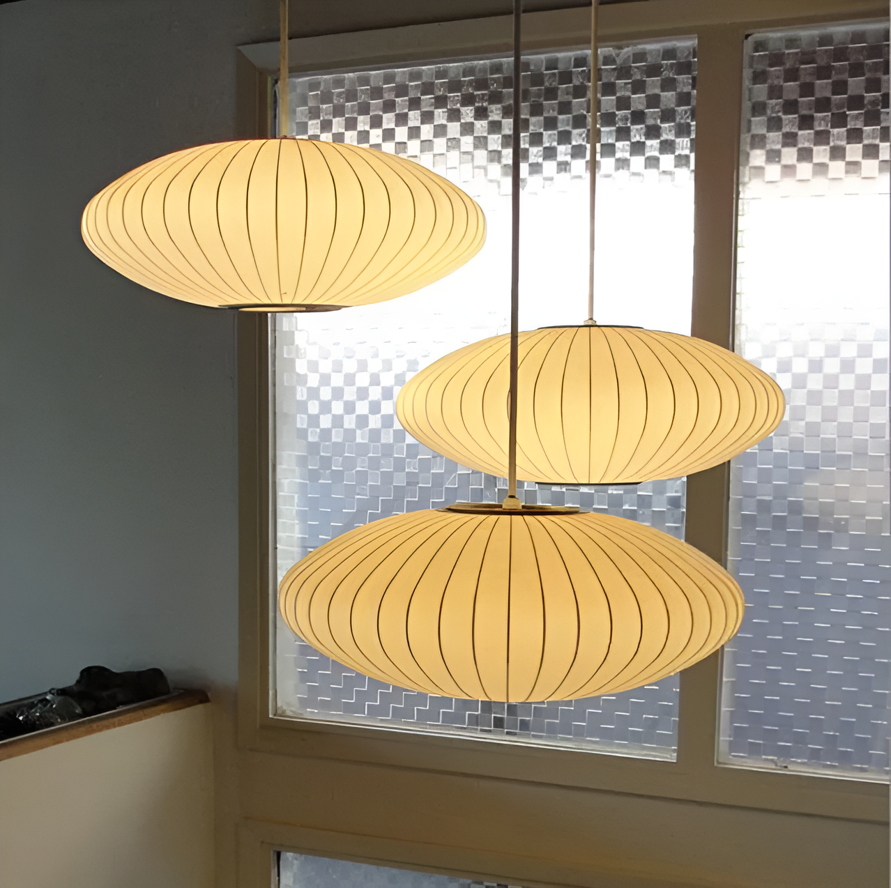 Ronde Stoffen Bubble Hanglamp