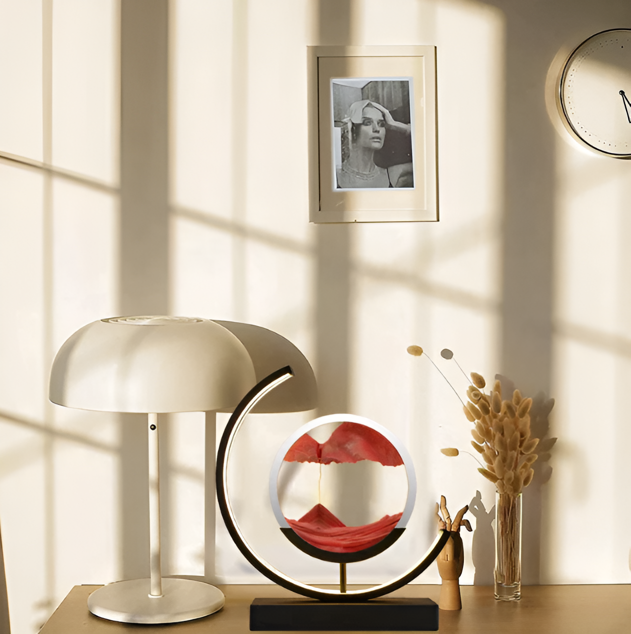 Moderne Zandlamp Met Dimbare LED Verlichting