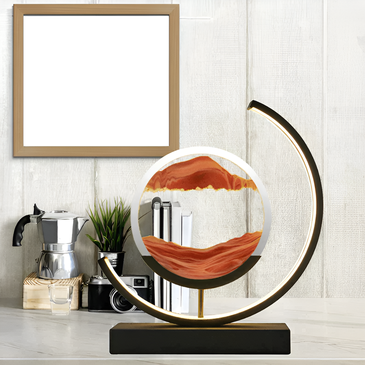 Moderne Zandlamp Met Dimbare LED Verlichting