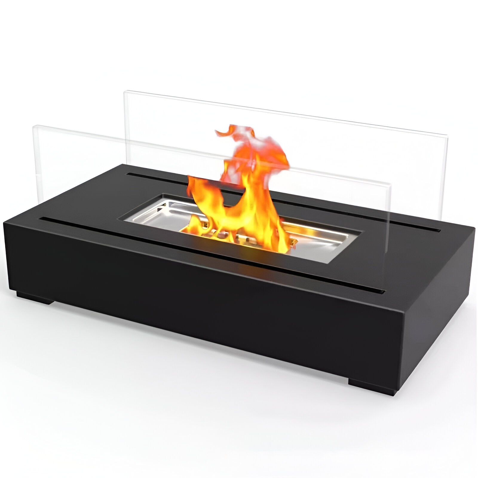 Rechthoekige Bio Ethanol Tafelhaard Met Glasbescherming