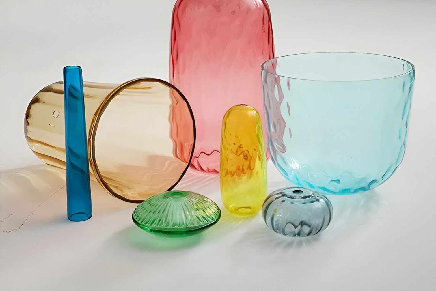 Noordse Hanglamp Van Gekleurd Glas In Macaron Stijl