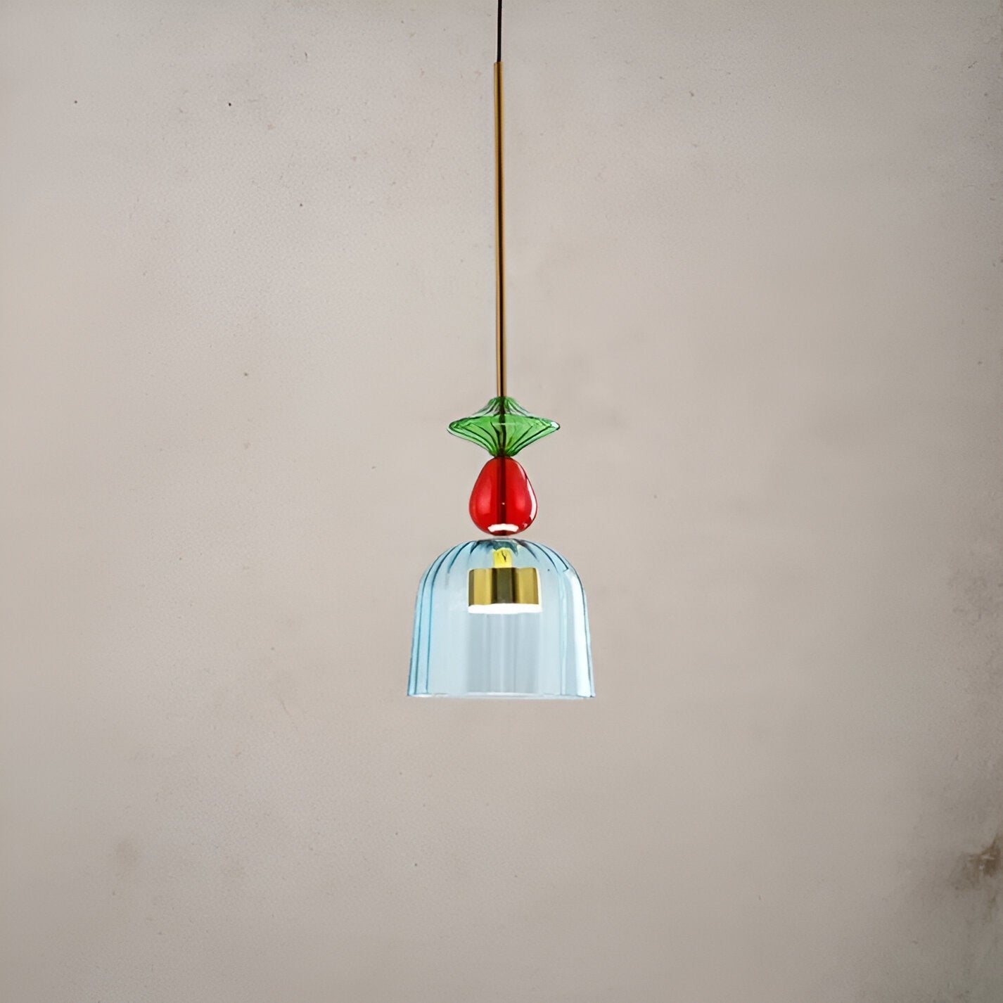 Noordse Hanglamp Van Gekleurd Glas In Macaron Stijl