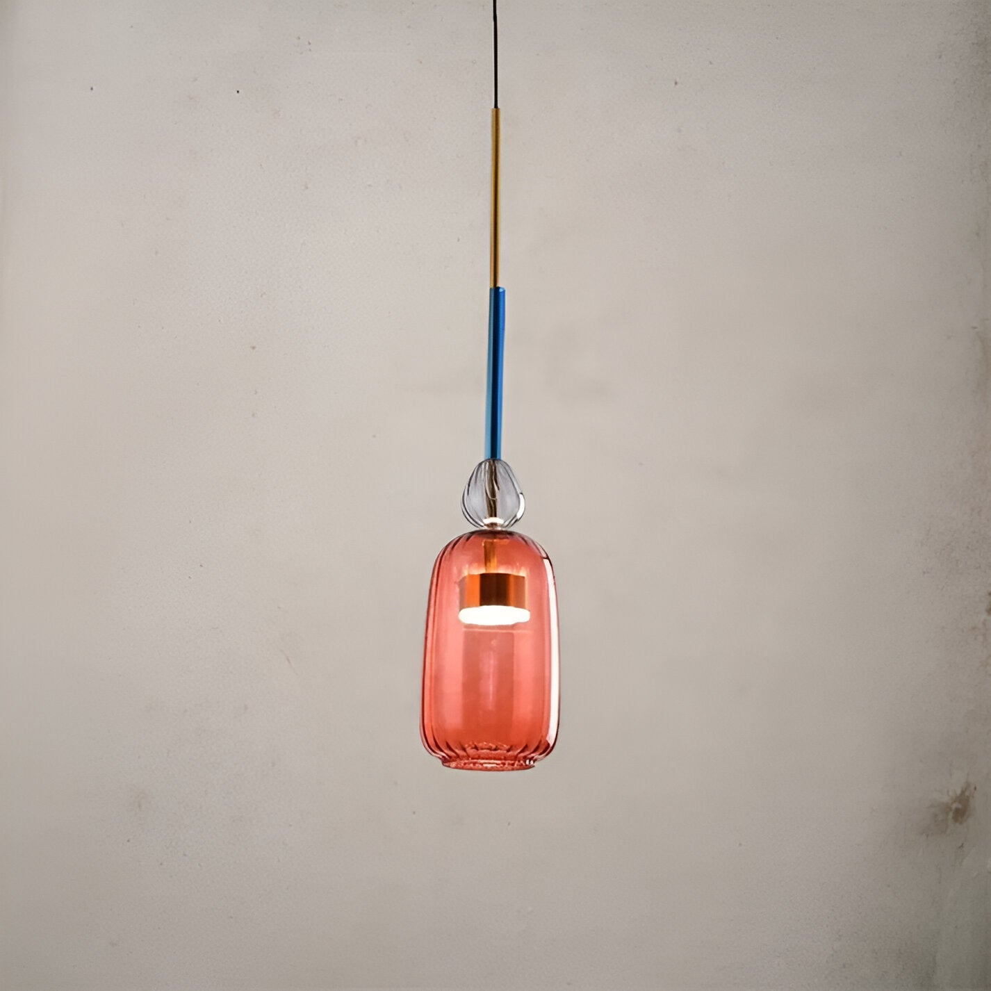Noordse Hanglamp Van Gekleurd Glas In Macaron Stijl