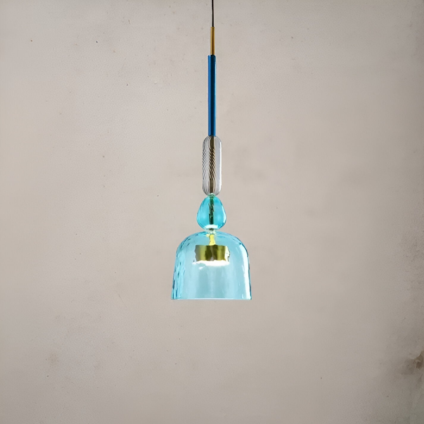Noordse Hanglamp Van Gekleurd Glas In Macaron Stijl