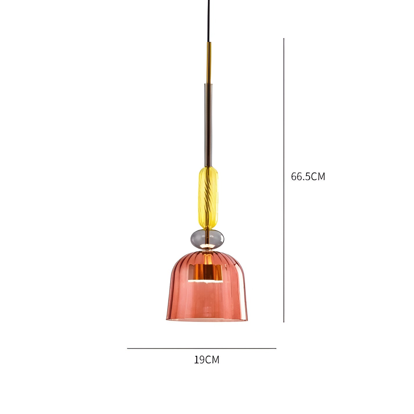 Noordse Hanglamp Van Gekleurd Glas In Macaron Stijl
