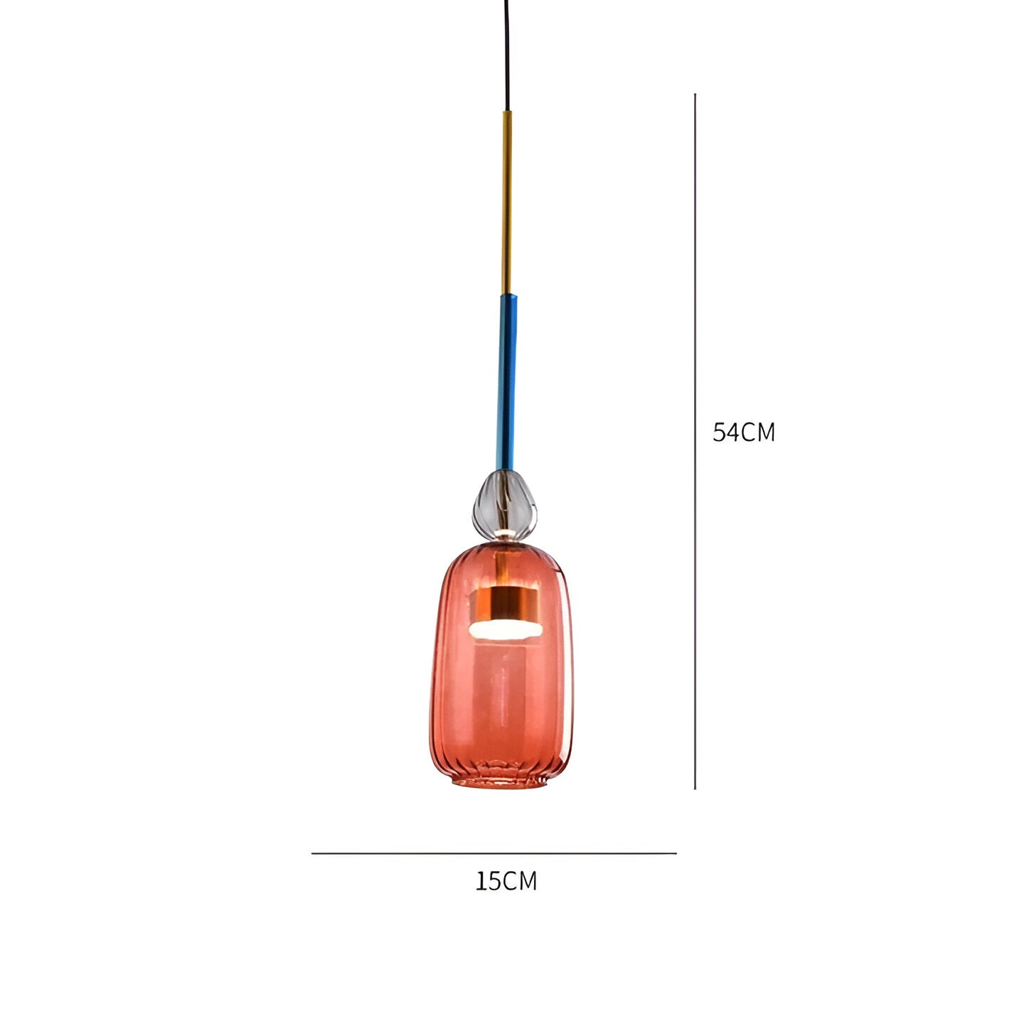 Noordse Hanglamp Van Gekleurd Glas In Macaron Stijl