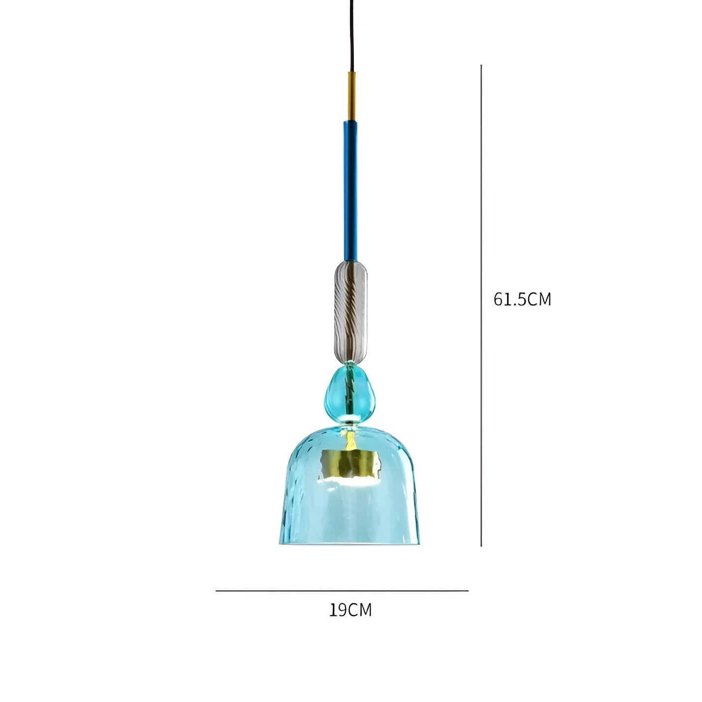 Noordse Hanglamp Van Gekleurd Glas In Macaron Stijl