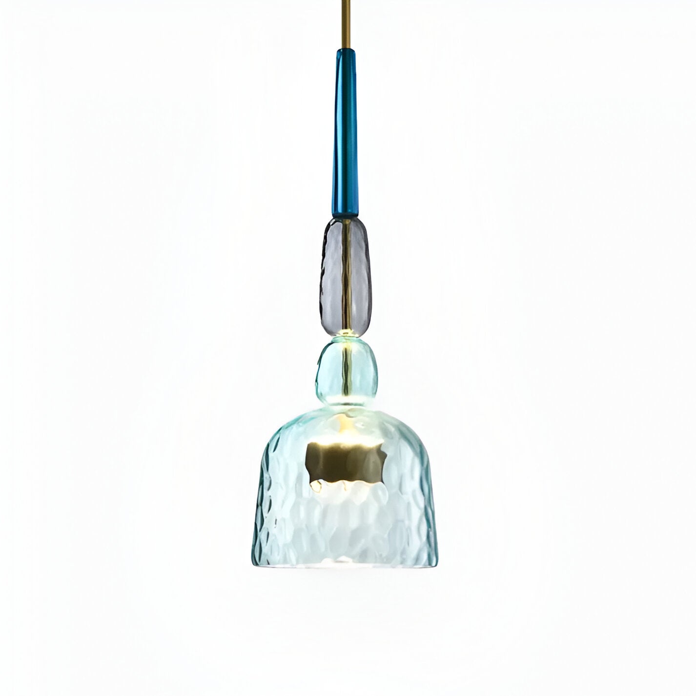 Noordse Hanglamp Van Gekleurd Glas In Macaron Stijl