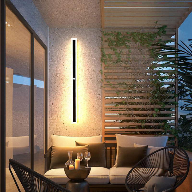 Moderne Rechthoekige LED Buitenlamp Met Bewegingssensor