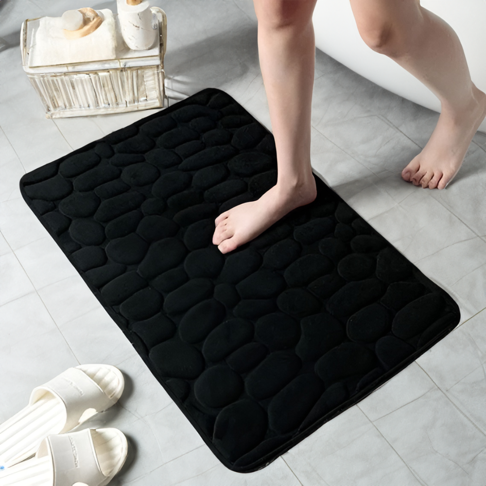 Luxe Antislip Badmat in Steenstijl Zachte en Veilige