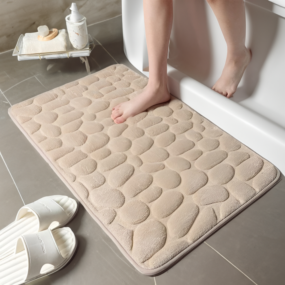 Luxe Antislip Badmat in Steenstijl Zachte en Veilige