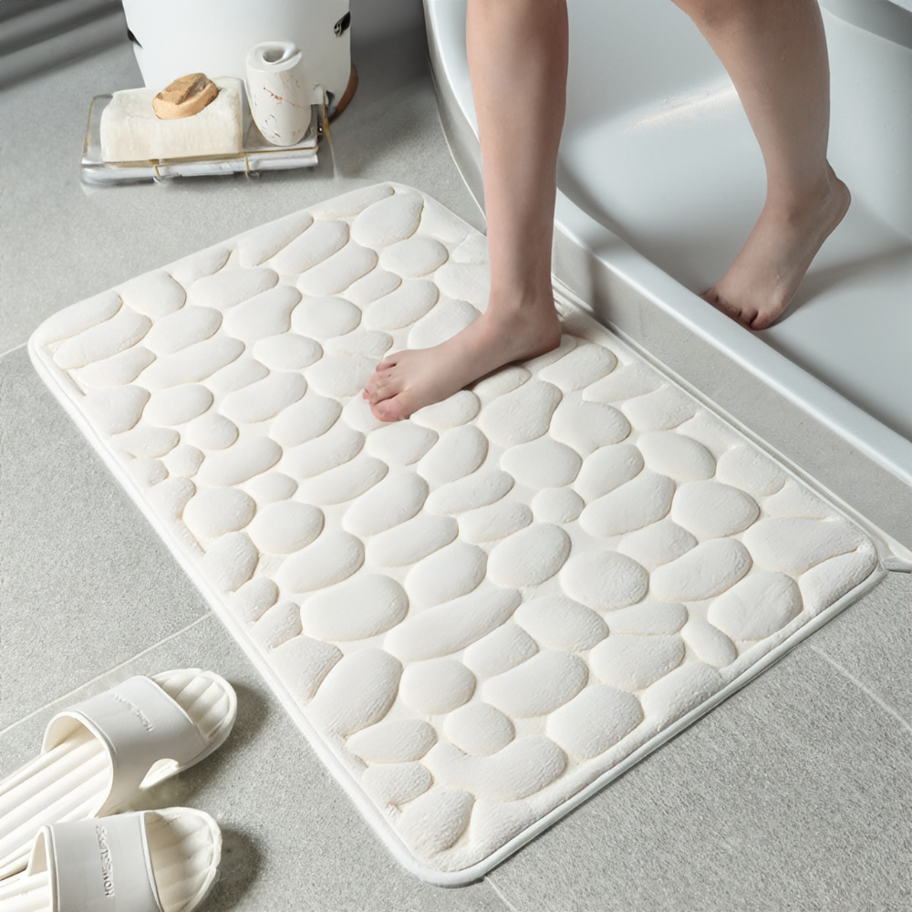 Luxe Antislip Badmat in Steenstijl Zachte en Veilige