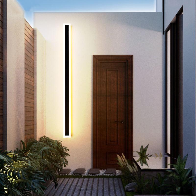 Moderne Rechthoekige LED Buitenlamp Met Bewegingssensor