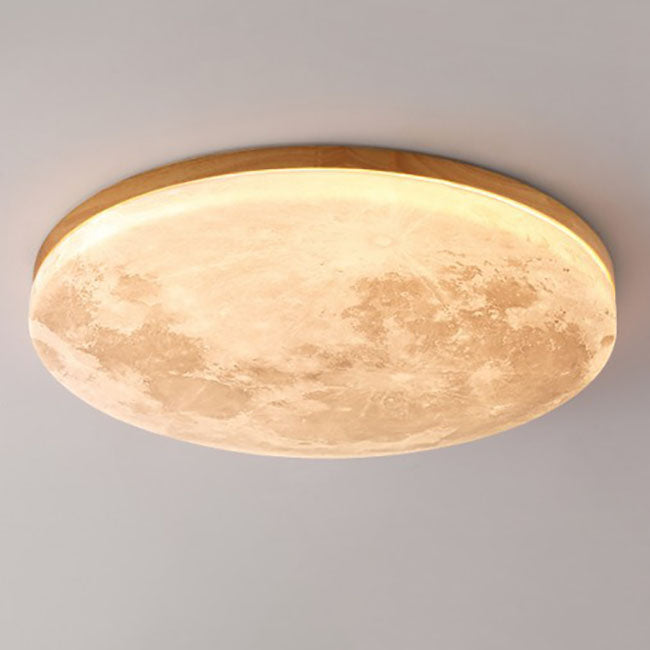 Ronde LED plafondlamp met maanmotief
