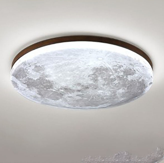 Ronde LED plafondlamp met maanmotief