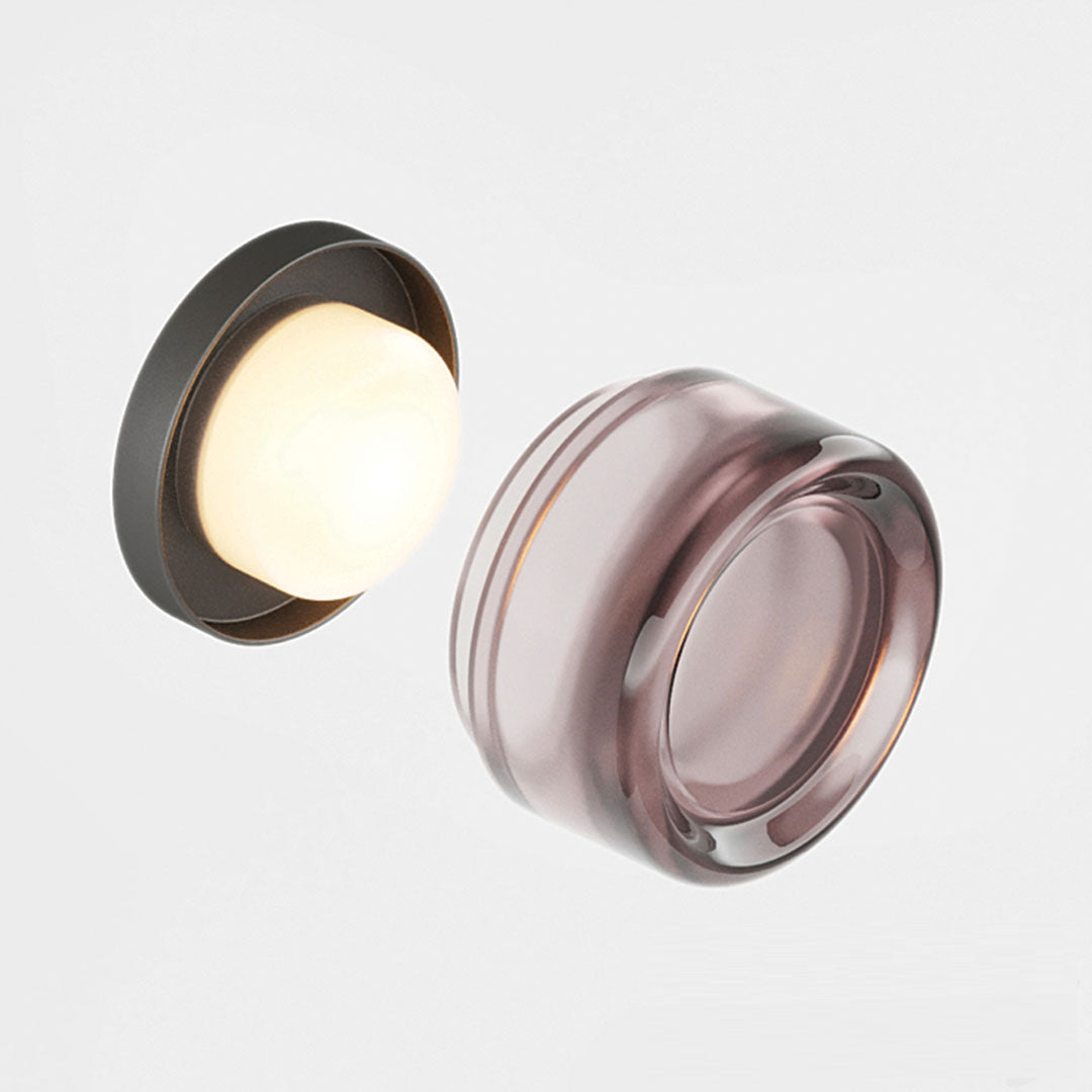 Moderne Ronde Wandlamp Van Gekleurd Glas