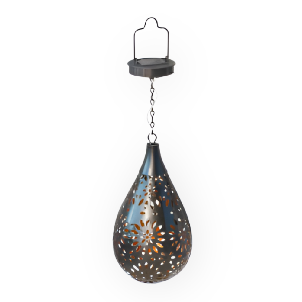 Zonne Energie Hanglamp Met Sfeervol Uitsnede Patroon