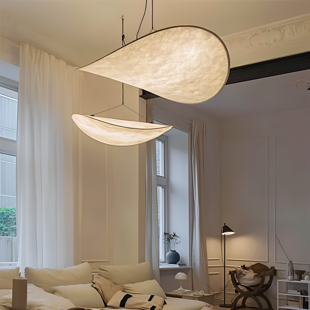 Moderne Handgemaakte LED Hanglamp Van Stof