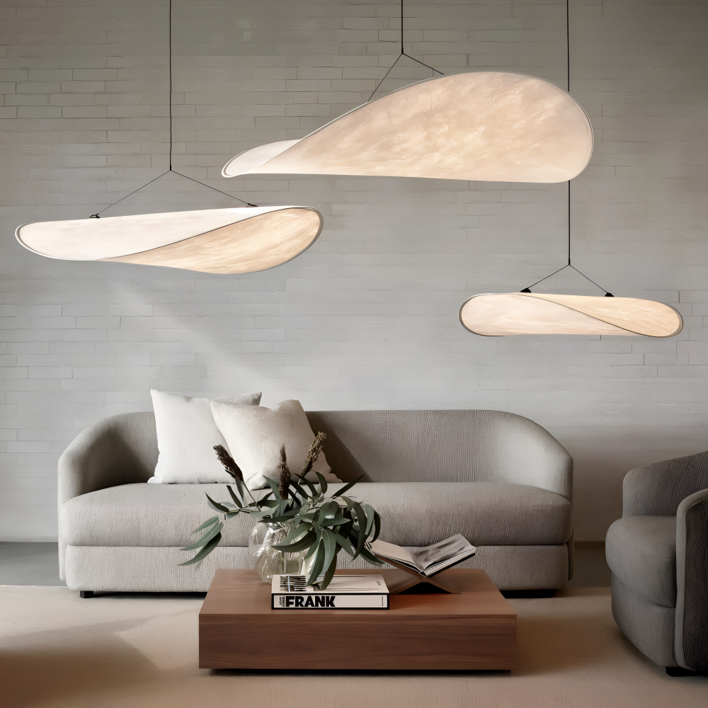 Moderne Handgemaakte LED Hanglamp Van Stof