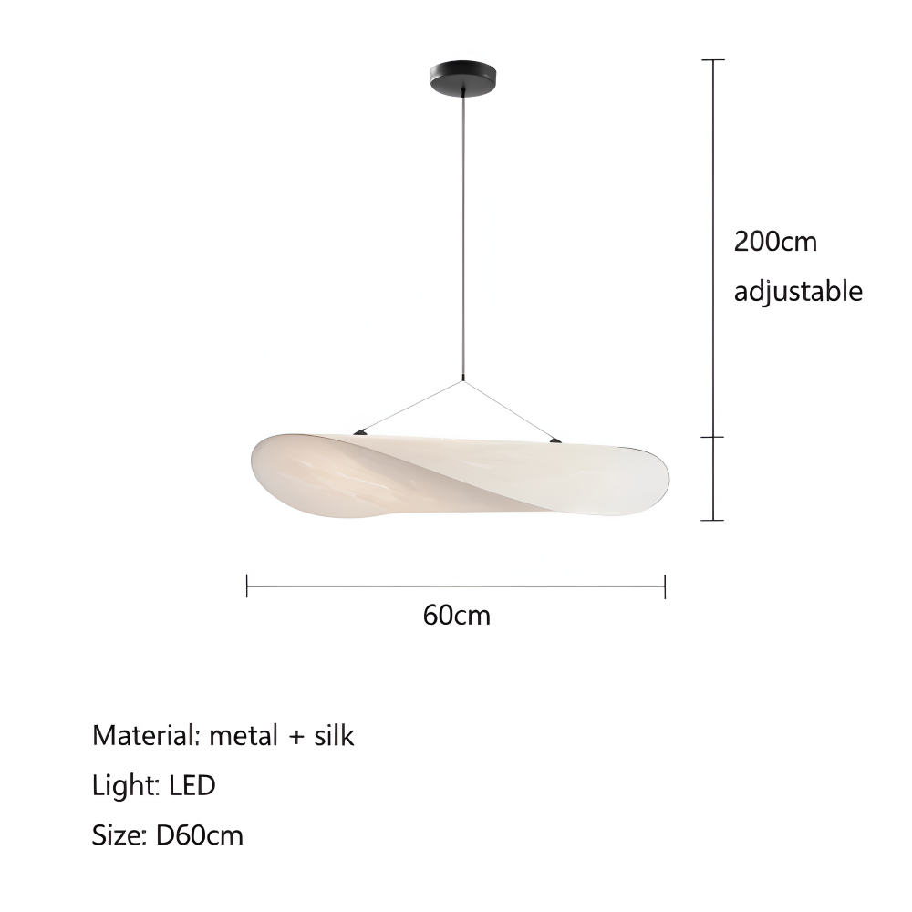 Moderne Handgemaakte LED Hanglamp Van Stof
