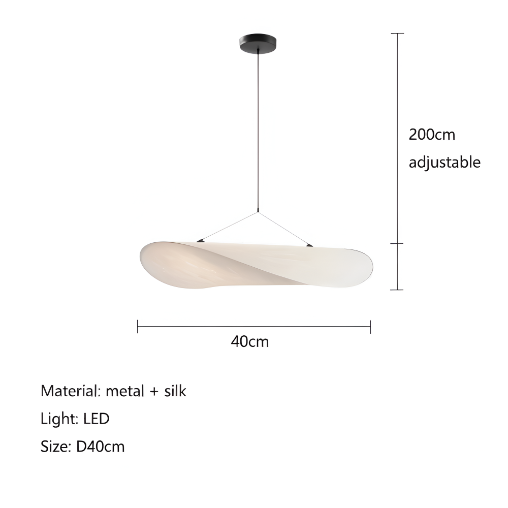 Moderne Handgemaakte LED Hanglamp Van Stof