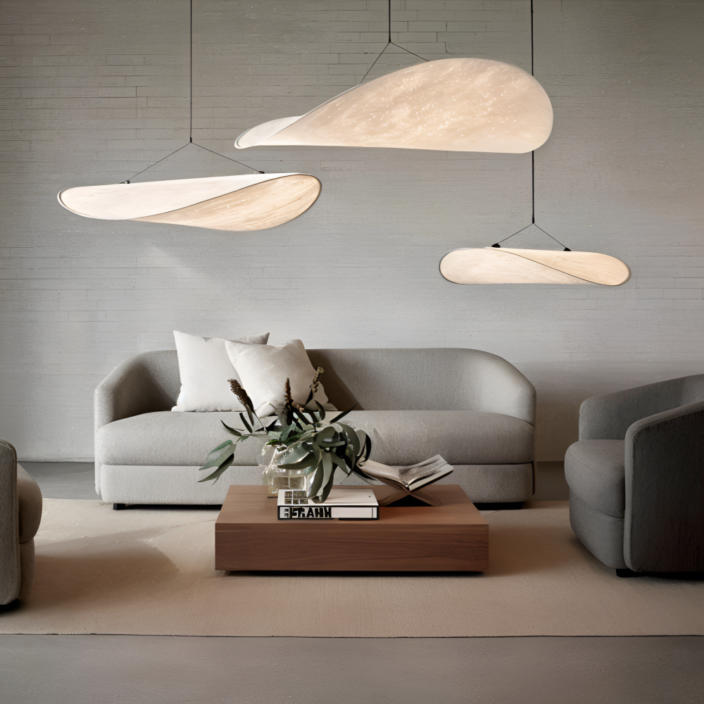 Moderne Handgemaakte LED Hanglamp Van Stof