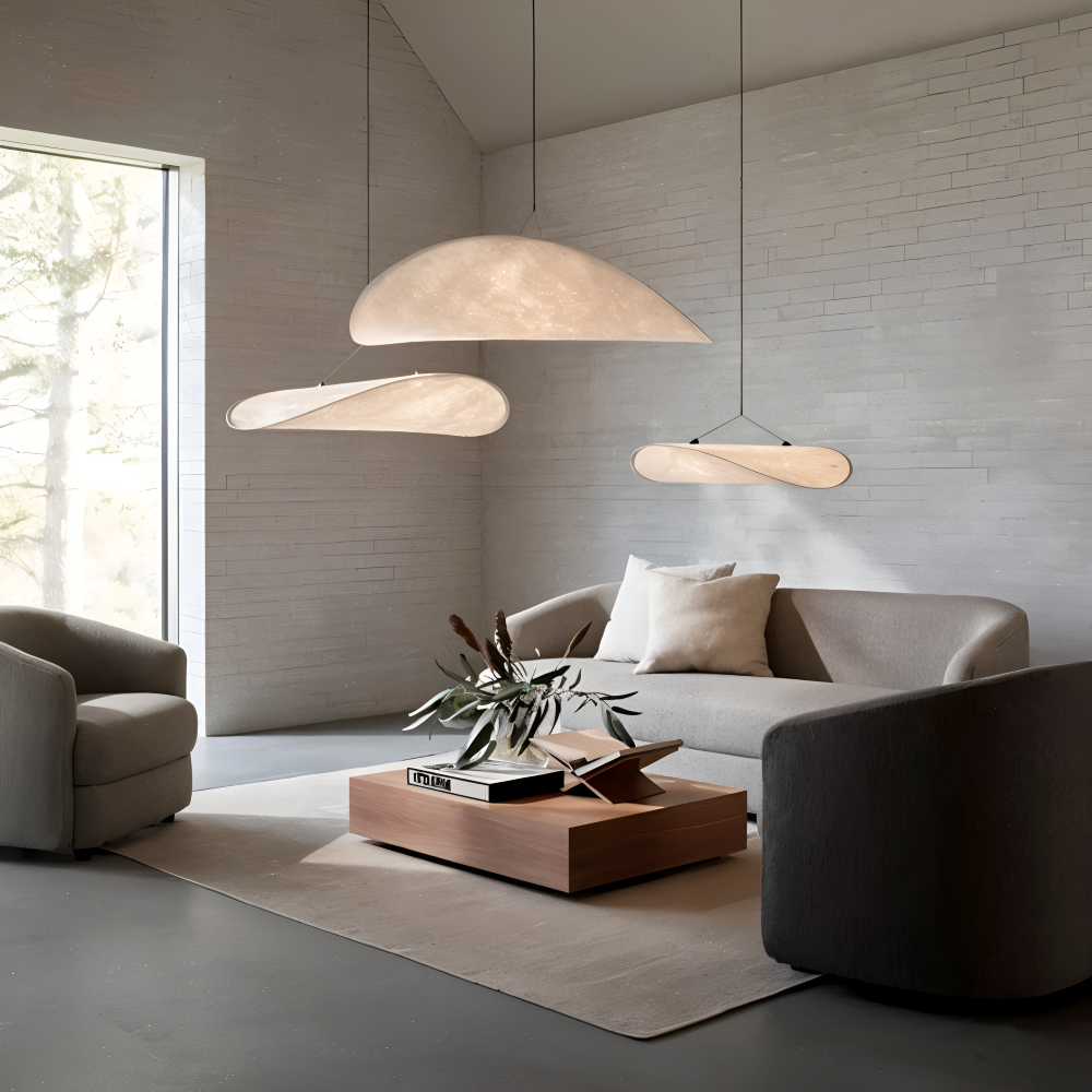 Moderne Handgemaakte LED Hanglamp Van Stof
