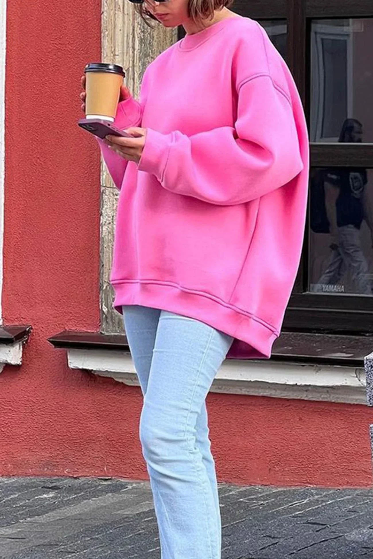 Vrouwen Comfortabele Oversized Sweater Met Ronde Hals