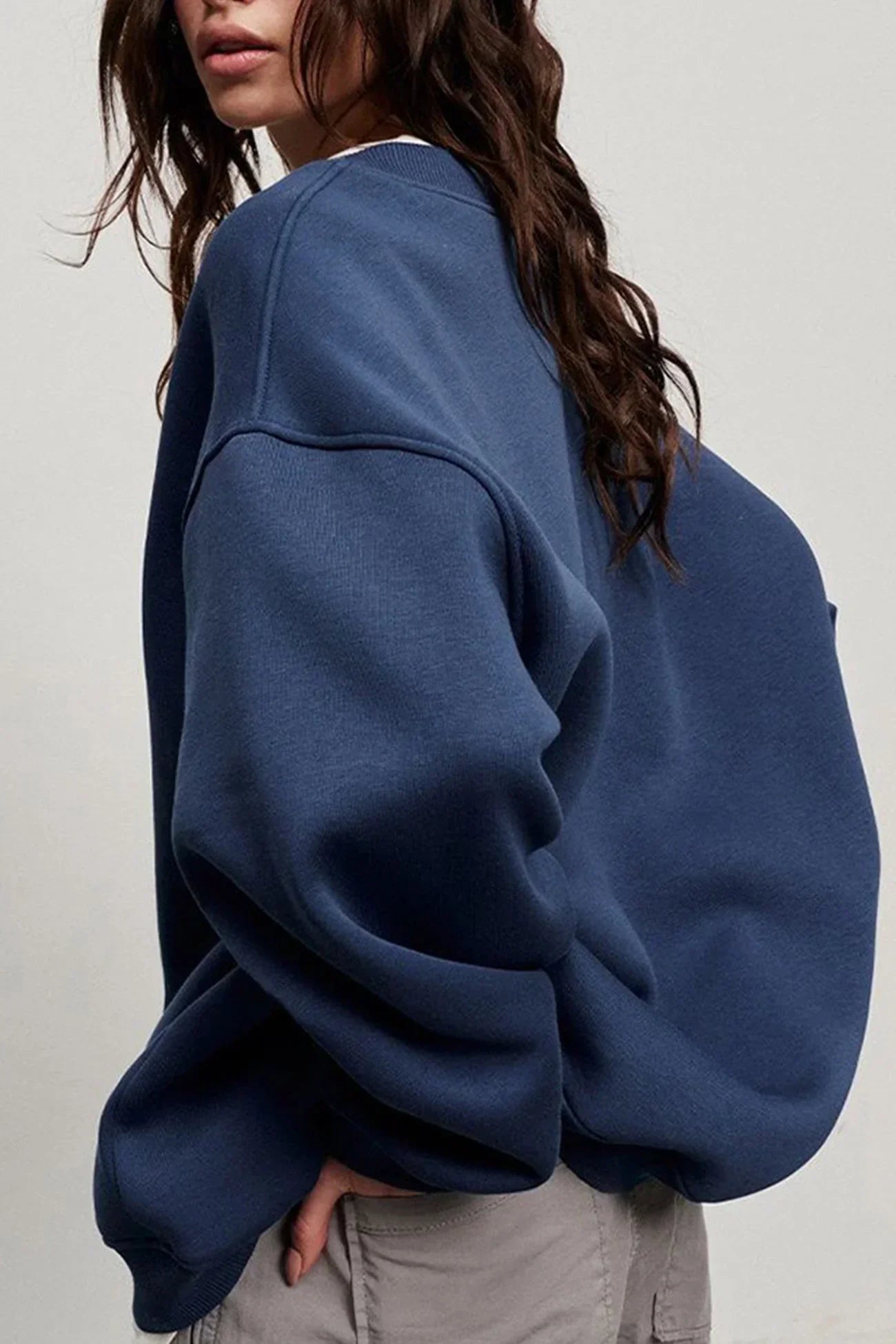 Vrouwen Comfortabele Oversized Sweater Met Ronde Hals
