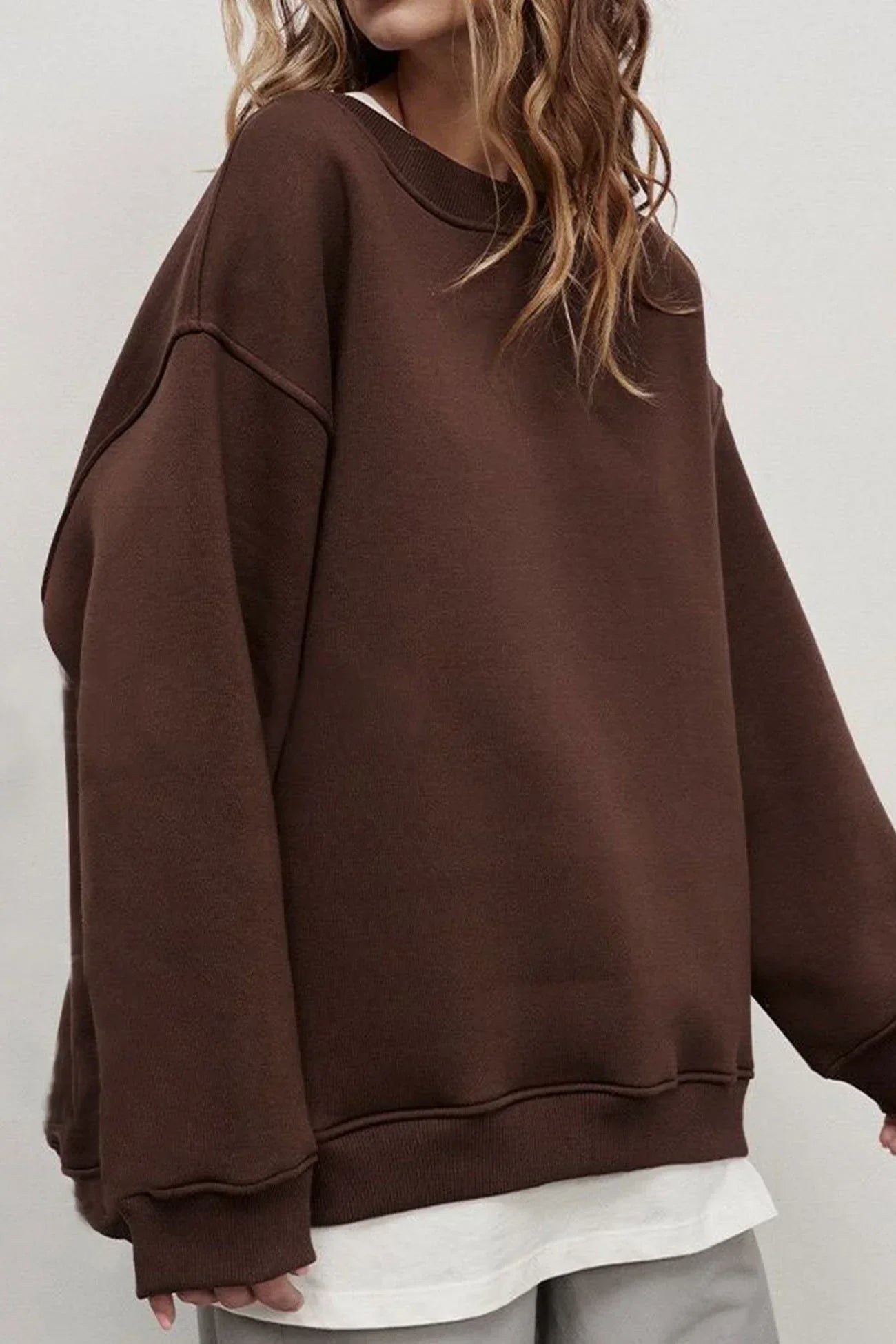 Vrouwen Comfortabele Oversized Sweater Met Ronde Hals