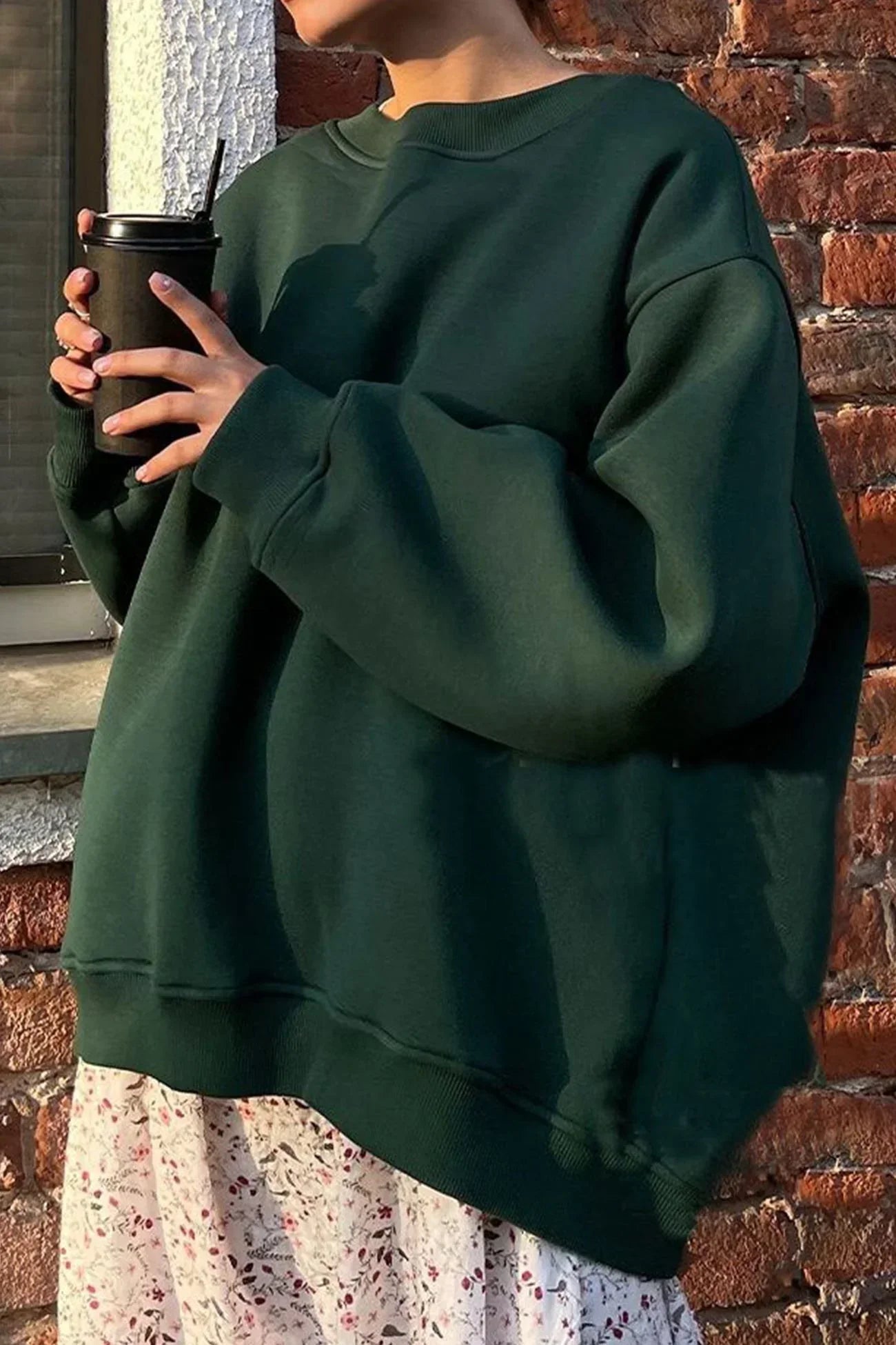 Vrouwen Comfortabele Oversized Sweater Met Ronde Hals