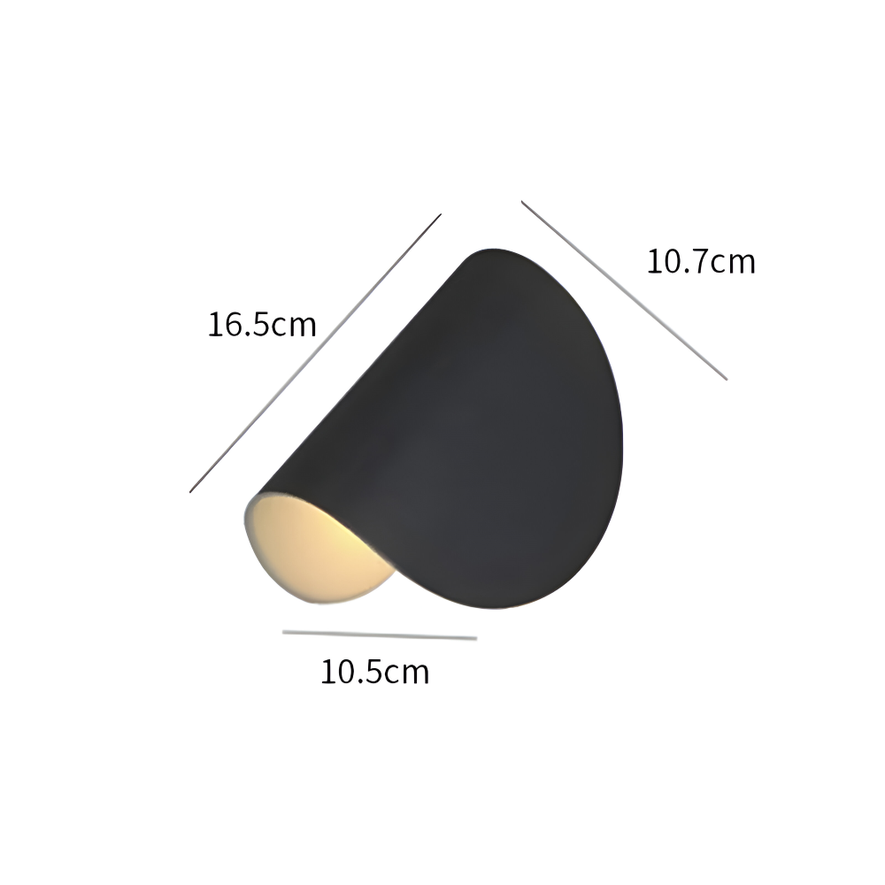 Draaibare Metalen Wandlamp In Curve Vorm