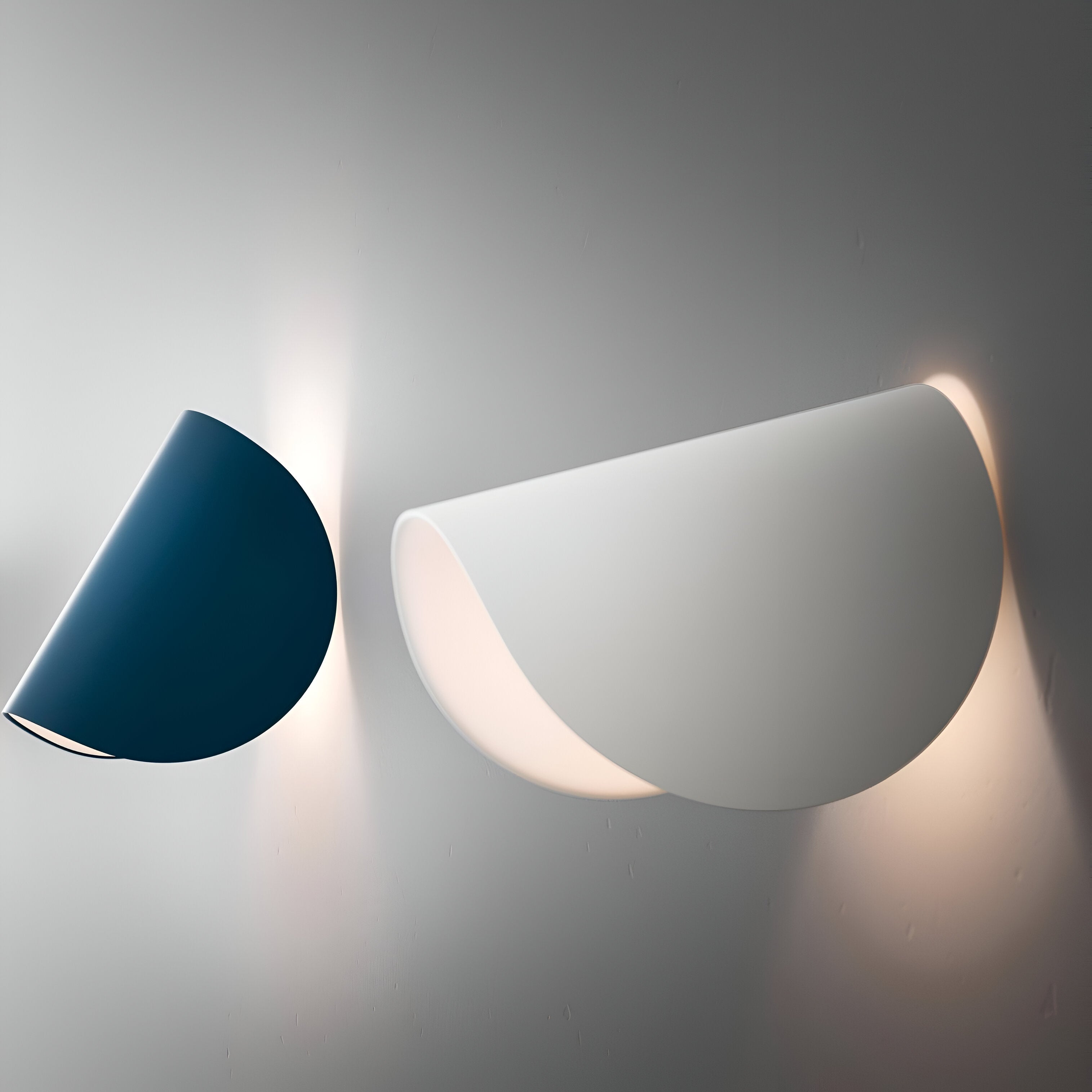 Draaibare Metalen Wandlamp In Curve Vorm