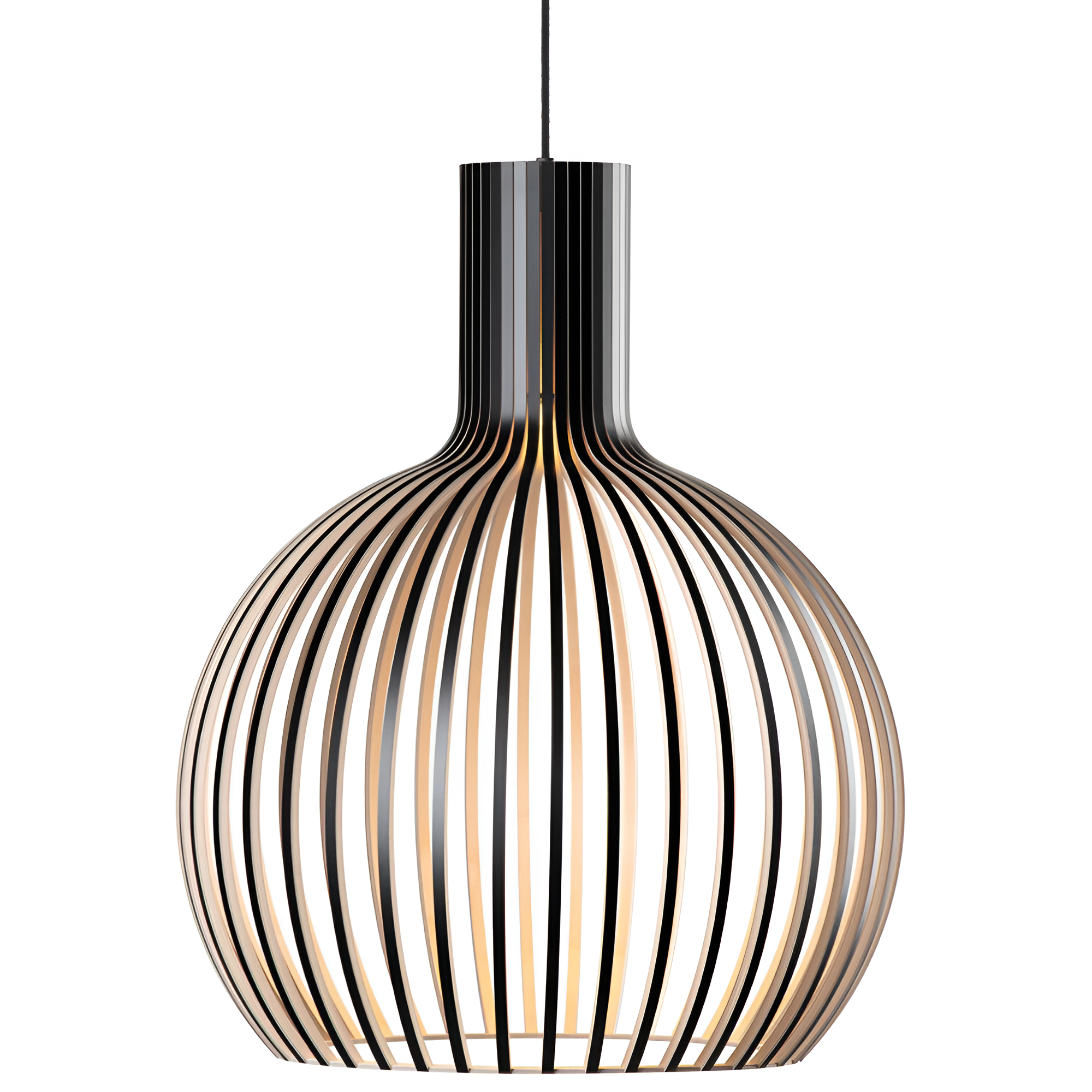 Scandinavische Houten Hanglamp In Vintage Design