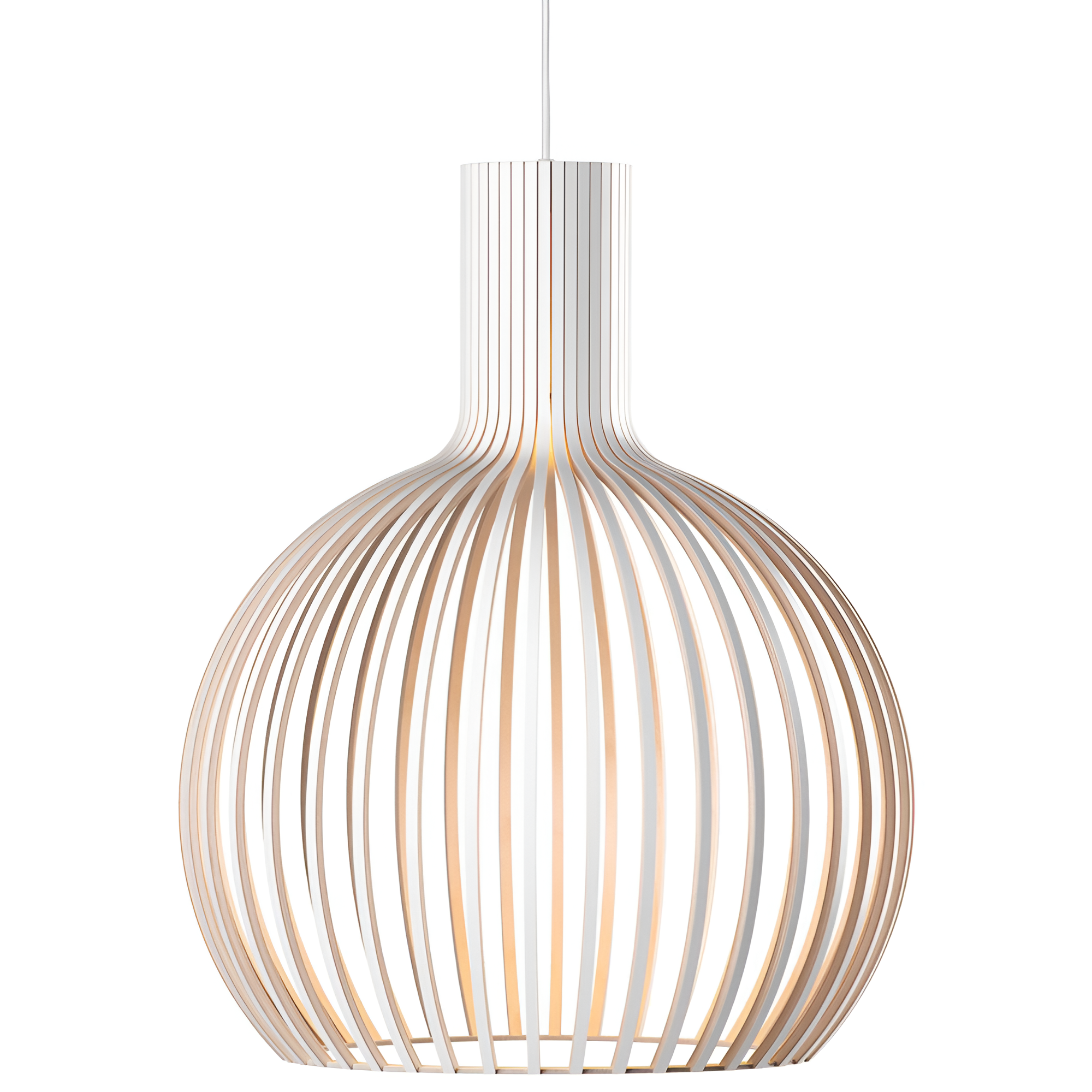Scandinavische Houten Hanglamp In Vintage Design