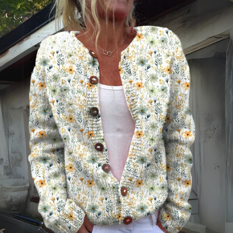 Dames Vest Met Lange Mouwen En 3D-Print Voor Casual Gebruik