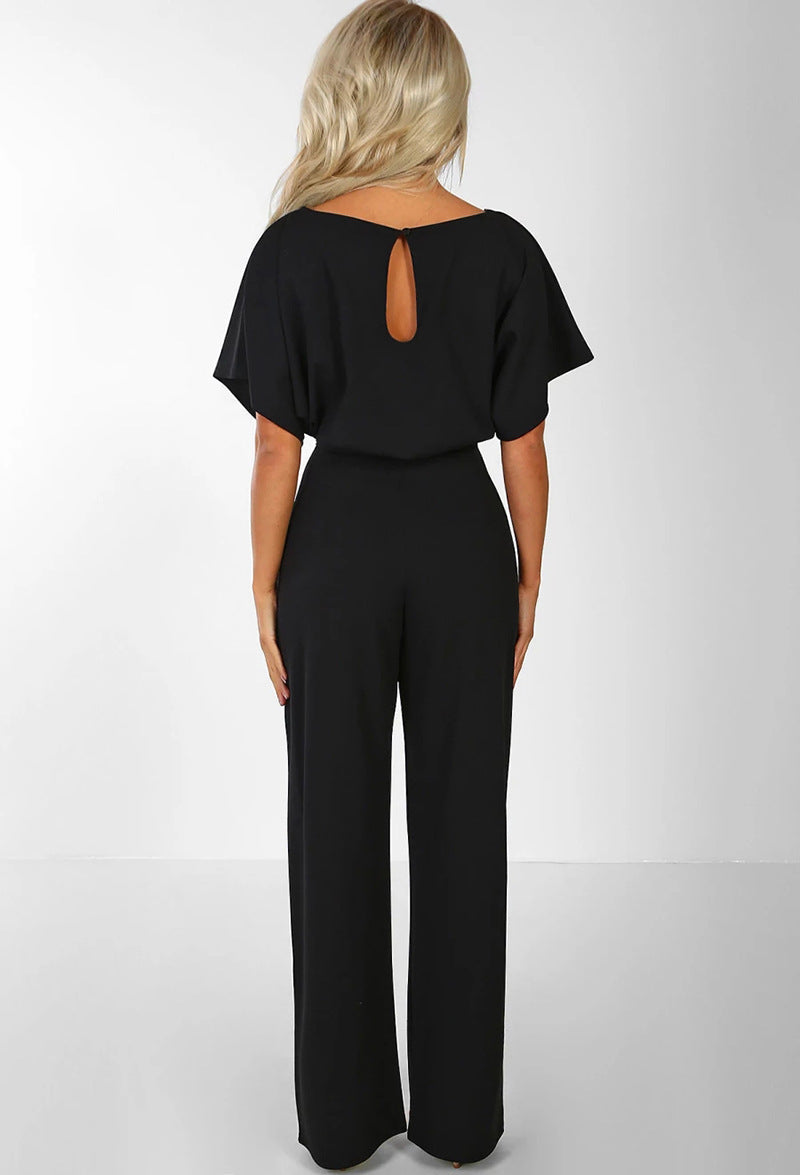 Elegante Jumpsuit Voor Vrouwen Met Hoge Taille Pasvorm