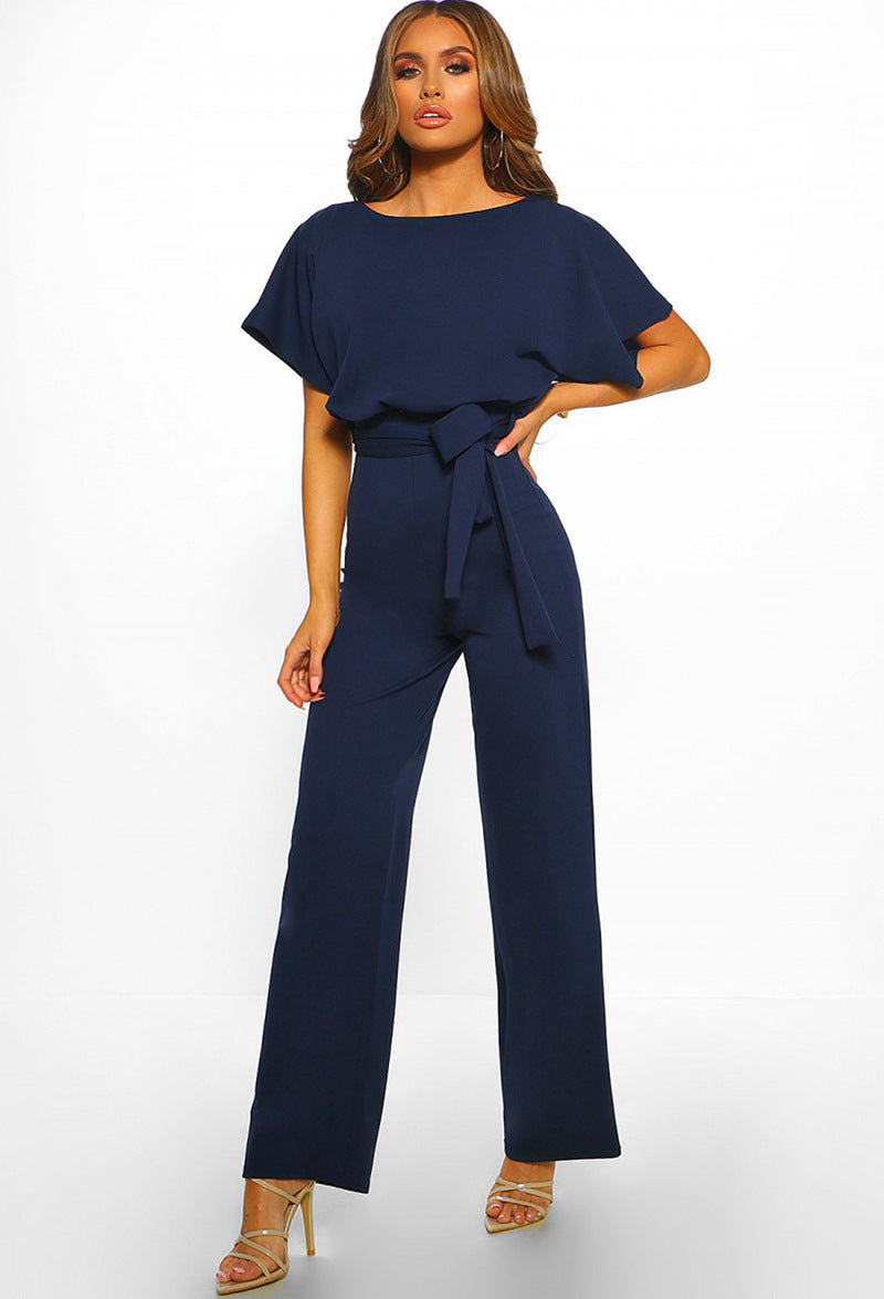Elegante Jumpsuit Voor Vrouwen Met Hoge Taille Pasvorm