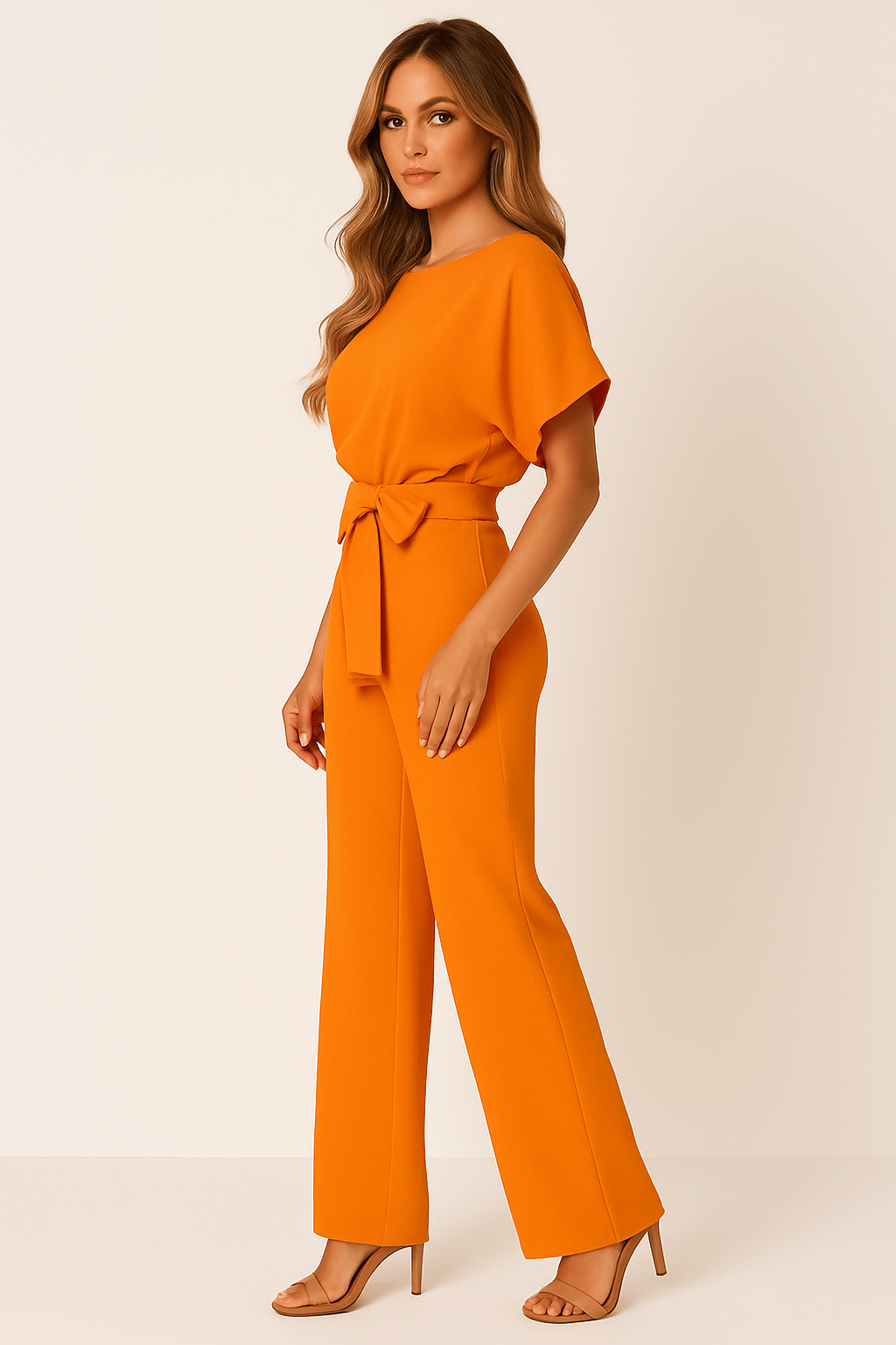 Elegante Jumpsuit Met Ceintuur Voor Dames
