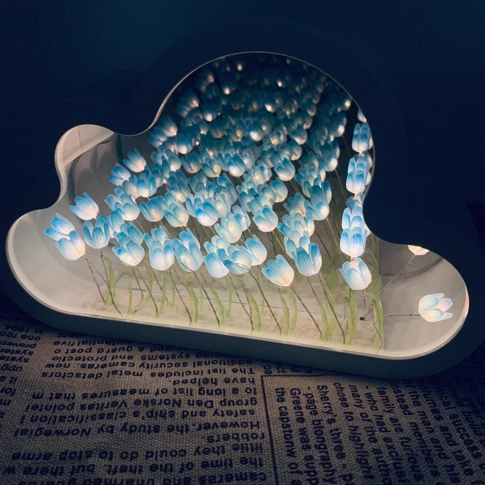 LED Nachtlamp Wolk met Tulpen Sfeerlamp voor Slaapkamer