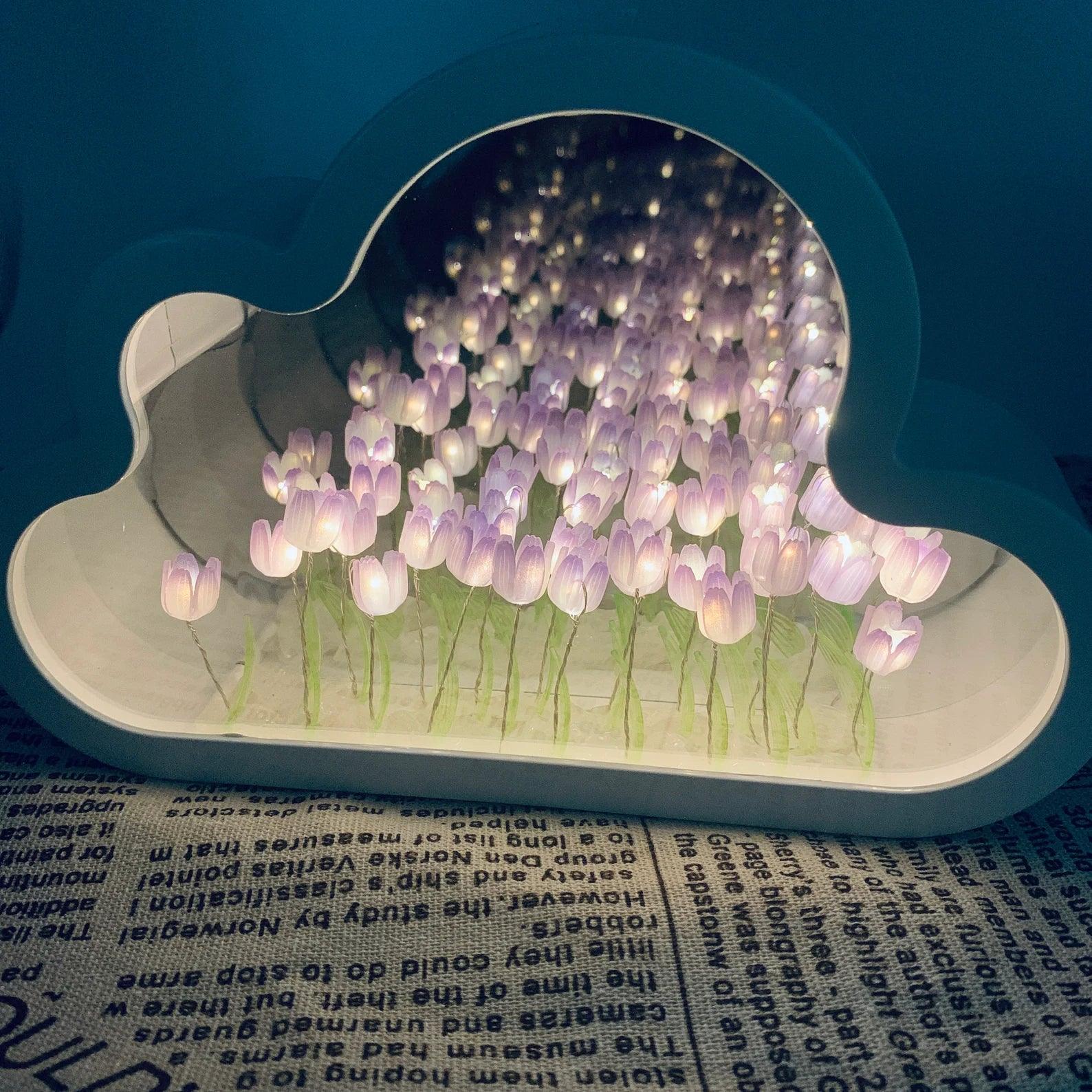 LED Nachtlamp Wolk met Tulpen Sfeerlamp voor Slaapkamer