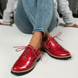 Thais - Lakschoenen in Oxford-stijl met Chunky Zool voor Vrouwen
