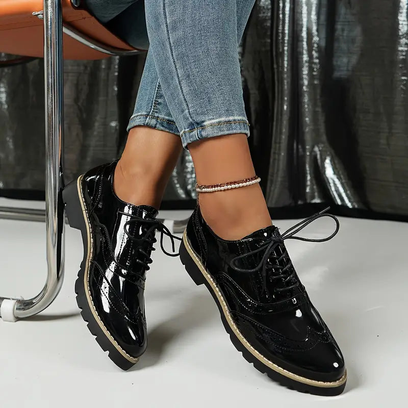Thais - Lakschoenen in Oxford-stijl met Chunky Zool