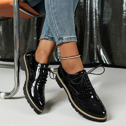 Thais - Lakschoenen in Oxford-stijl met Chunky Zool