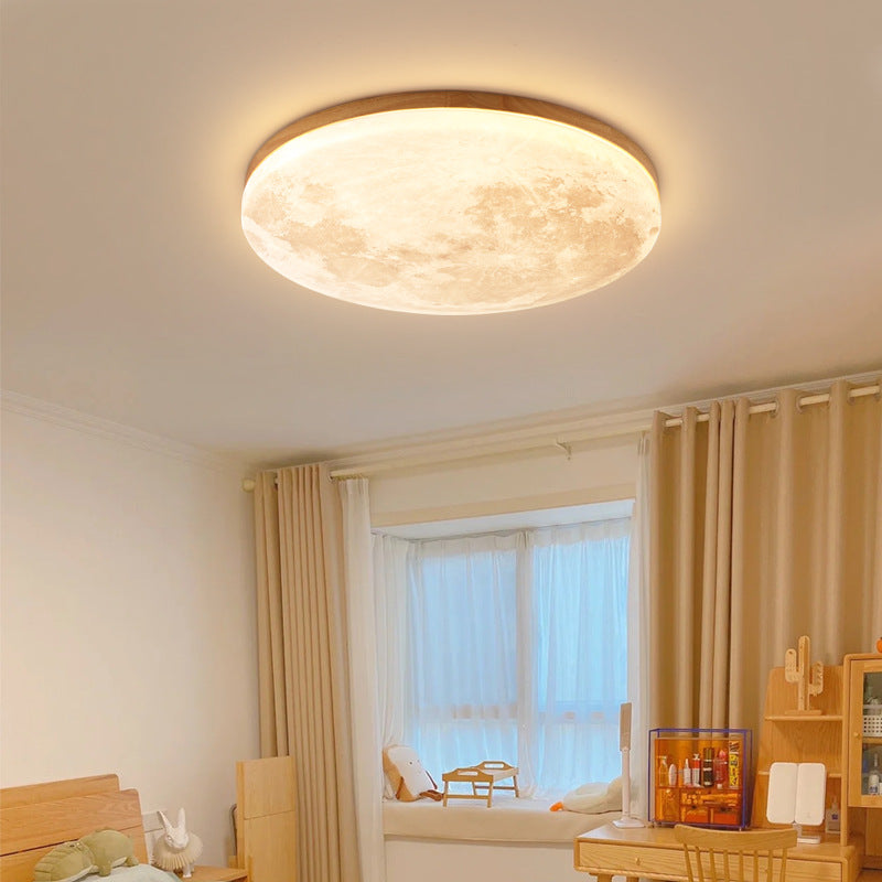 Ronde LED plafondlamp met maanmotief