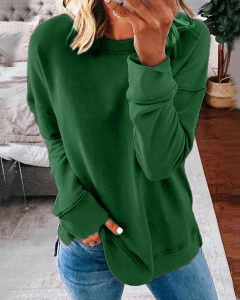 Lentefris Oversized Vrouwen Sweater met Ronde Hals