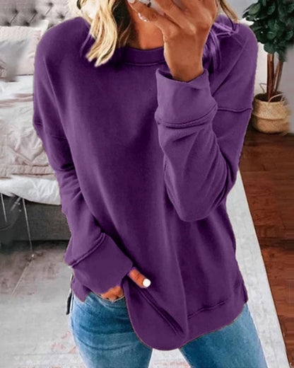 Lentefris Oversized Vrouwen Sweater met Ronde Hals