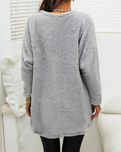 Winterse Fleece Sweaterjurk Dames Warm