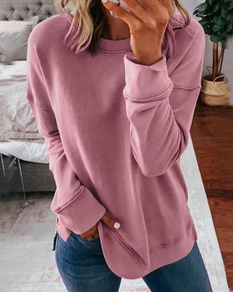 Lentefris Oversized Vrouwen Sweater met Ronde Hals
