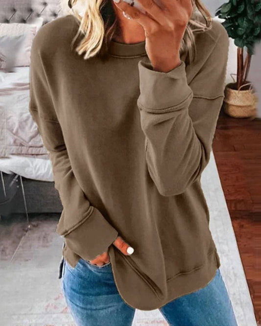Lentefris Oversized Vrouwen Sweater met Ronde Hals